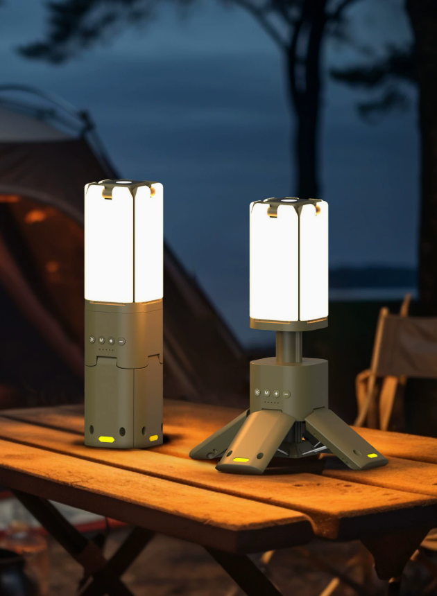 2-in-1 LED Camping Lantern & Flashlight with Adjustable Tripod